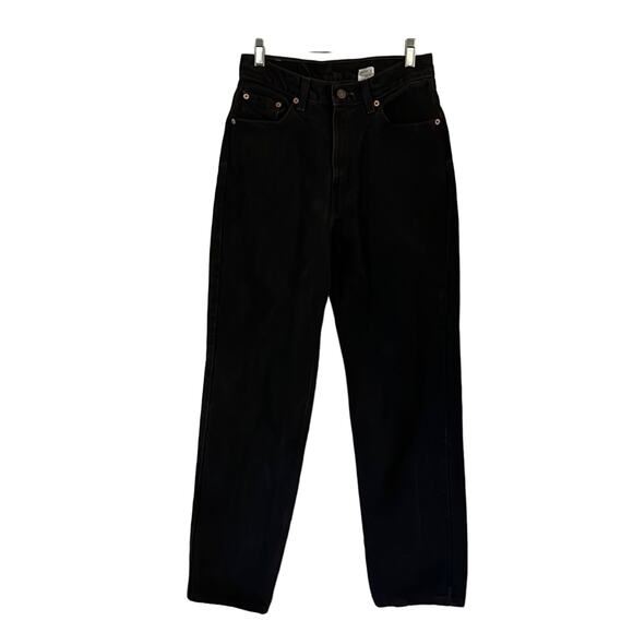 Levi’s 512 Vintage Authentic Red Tab Jeans Black Woman Size 10M High Rise Mom - Picture 1 of 11